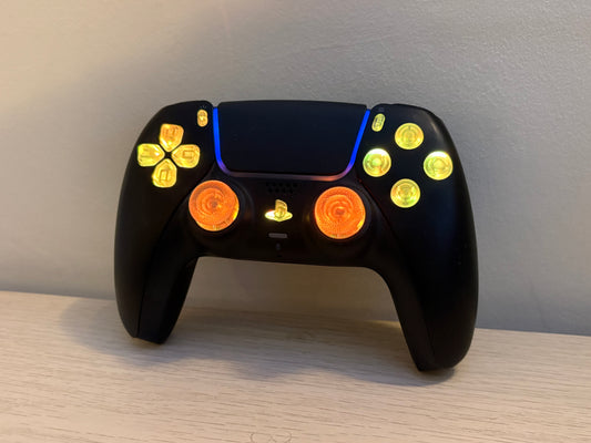 Custom RGB LED Sony PS5 DualSense Controller Black