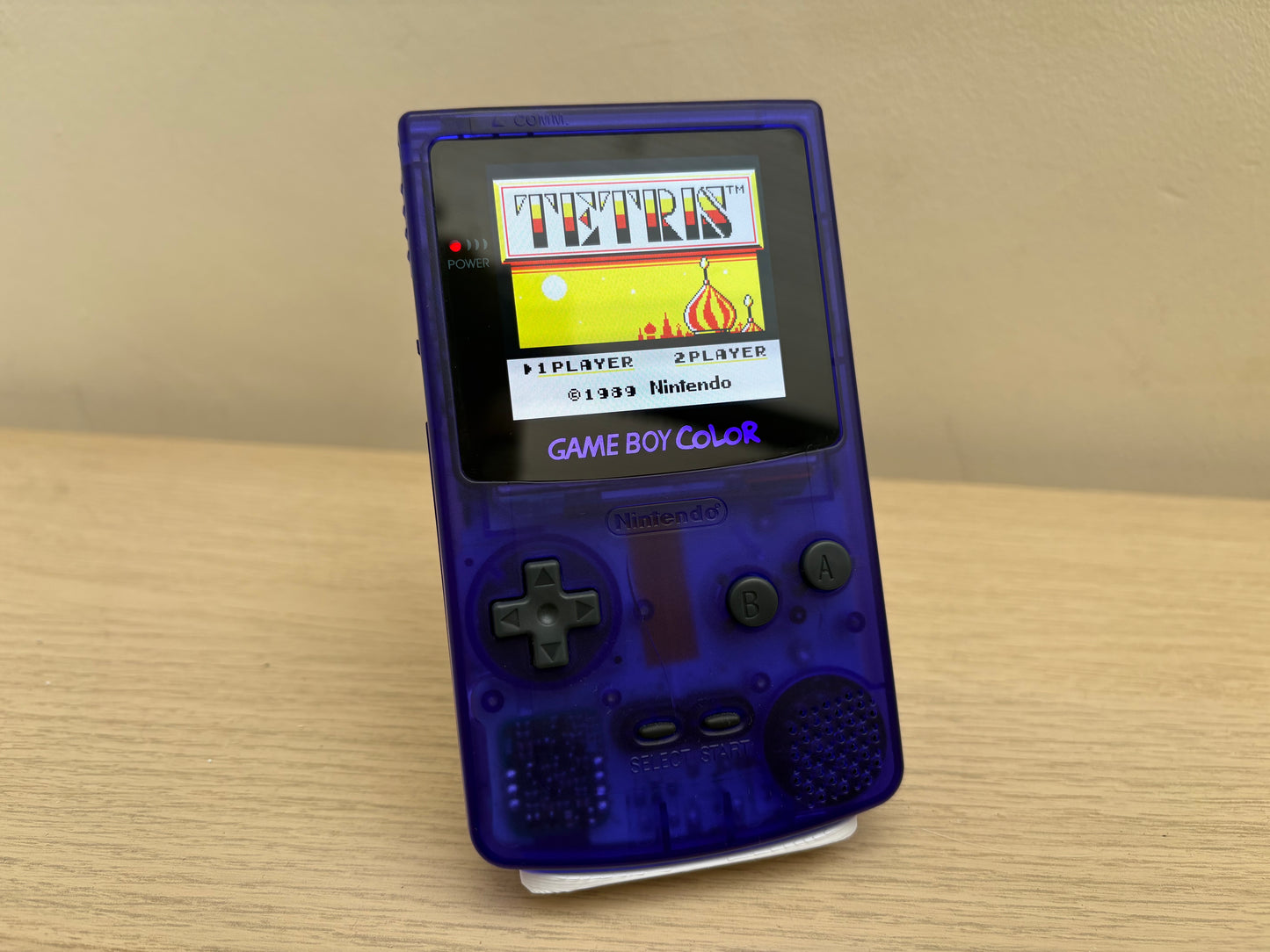 Nintendo Gameboy Colour with Brand New AMOLED Screen Mod Custom Purple