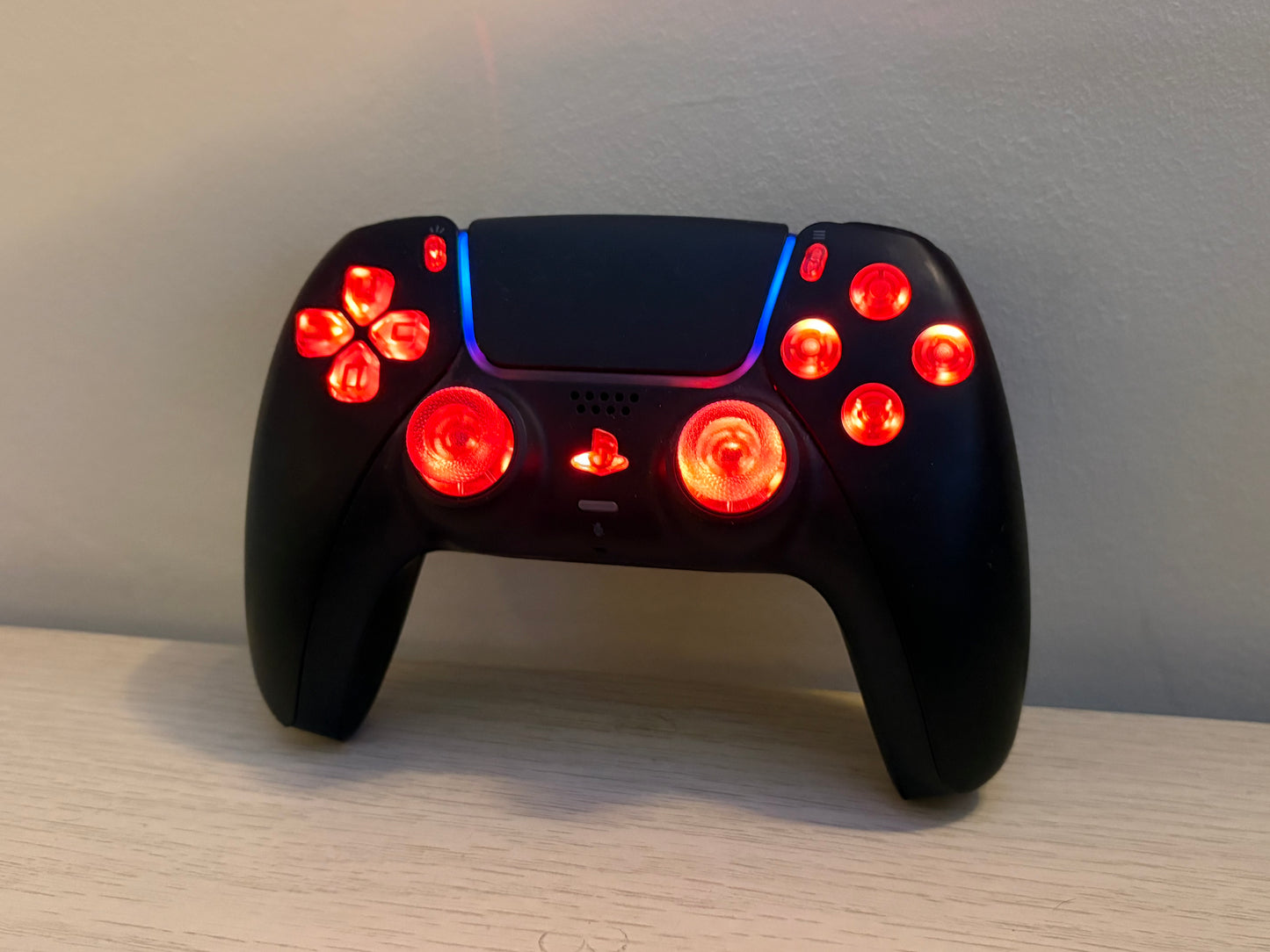 Custom RGB LED Sony PS5 DualSense Controller Black