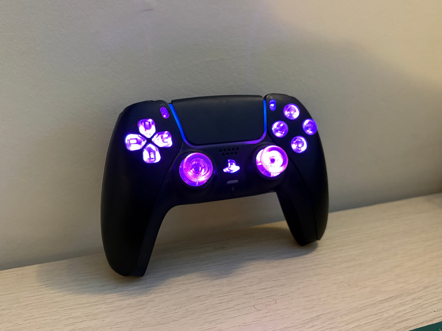 Custom RGB LED Sony PS5 DualSense Controller Black