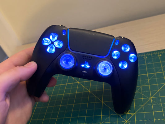 Custom RGB LED Sony PS5 DualSense Controller Black